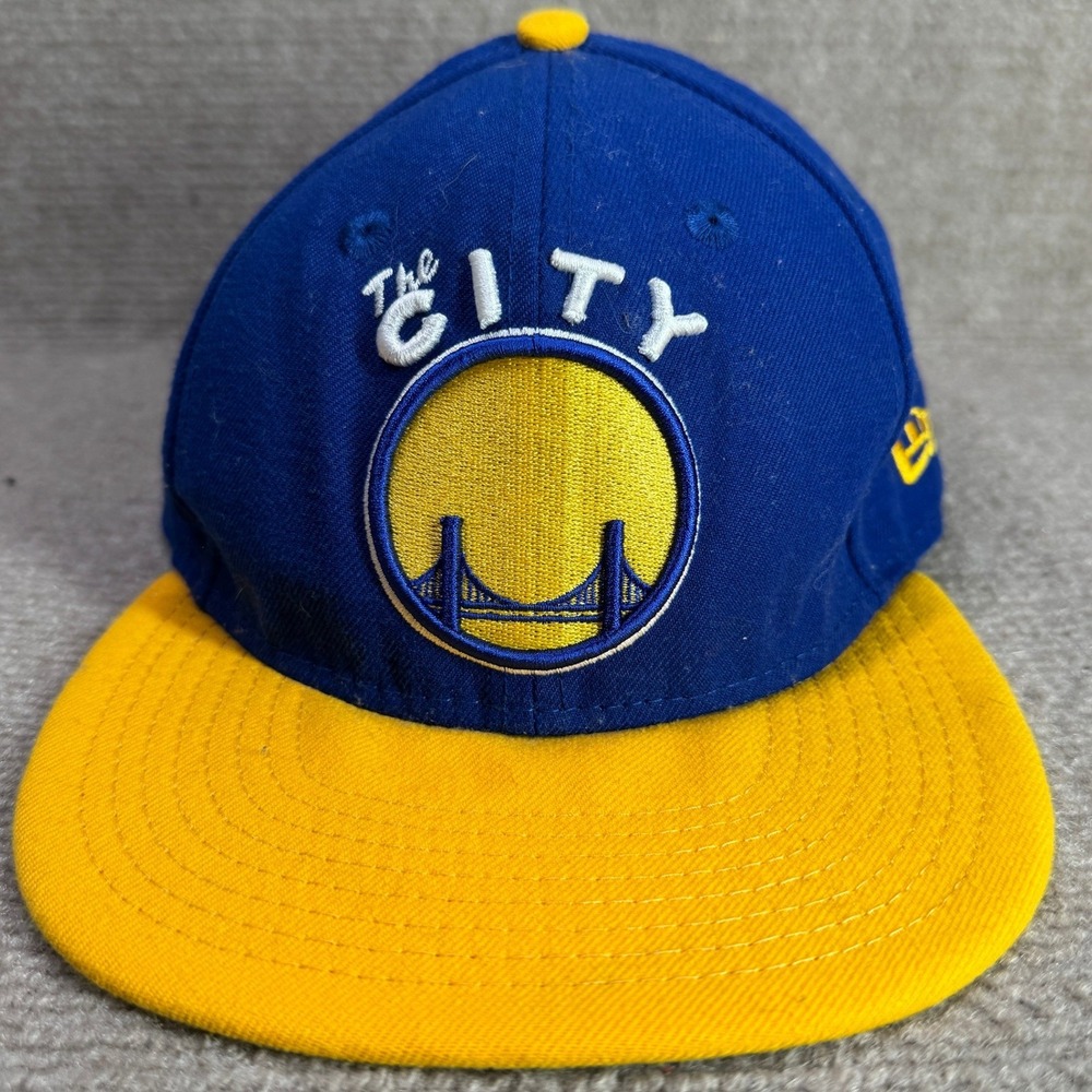 Golden State Warriors‎ New Era Hat Mens OSFM Blue Yellow Snapback The City